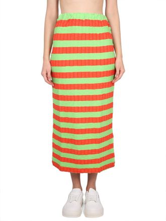 Sunnei Multicolor Stripes Midi Skirt