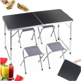 OEM Mesa Plegable De Camping, Mesa De Jard&iacute;n Extensible + 4 Sillas