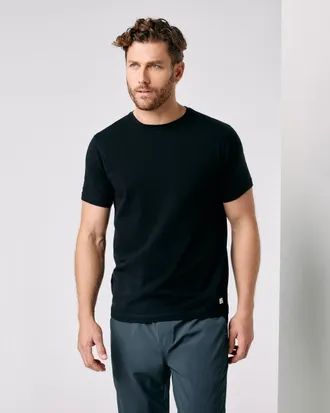 【送料&関税込】Autry T-shirt In Black Cotton - Unisex Autry Cropped T-shirt In Black Cotton Jersey Woman
