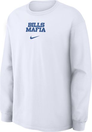 Nike Buffalo Bills Rivalries Collection Max90 Nike Mens NFL Long-Sleeve T-Shirt in White | 04T910A81-MXR