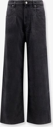 Isabel Marant Jeans Rodayna in black denim - ISABEL MARANT - gender_Woman