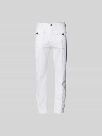 Dsquared2 Stoffhose mit Knopf- und Rei&szlig;verschluss in Weiss, Gr&ouml;&szlig;e 46