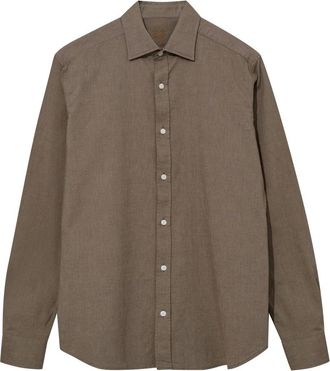 Mos Mosh MMGMarco Oxford Shirt - Dames - Casual Overhemden - Bruin - XL - Katoen - Overhemden
