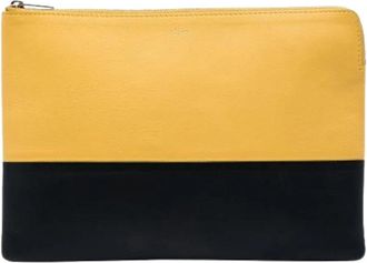 Celine Pre-owned Vintage Clutch - Dames - Vintage Clutch - Geel - ONE Size - Leer - Vintage