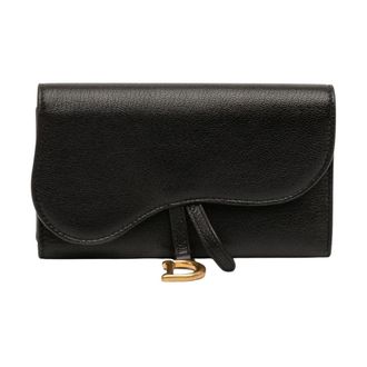 Dior Pre-owned Saddle Portemonnee - Dames - Pre-owned - Zwart - Maat: ONE Size