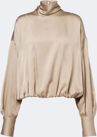 Brunello Cucinelli Blusa de sat&eacute;n de seda