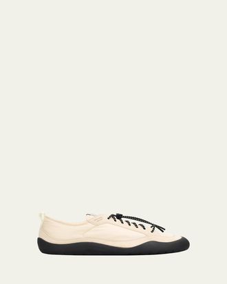Prada Mens Speedrock Re-Nylon and Suede Sneakers