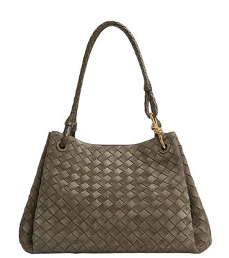 Bottega Veneta Green Parachute Large Shoulder Bag