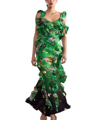 Cynthia Rowley Secret Garden Silk Maxi Dress
