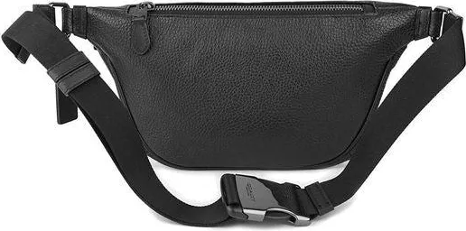 Pebbled Leather Belt Bag - Black