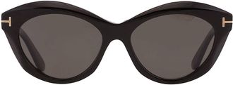 Tom Ford Toni Polarized Smoke Cat Eye Ladies Sunglasses FT1111 01D 53