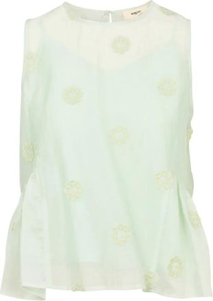 Suncoo Sleeveless Tops, female, Green, Size: XS Lywen Blusa
