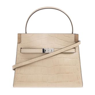 Tory Burch Tory Burch, Handbags, female, Beige, Size: ONE SIZE Small Lee Radziwill Double Bag