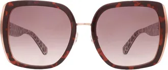 Kate Spade New York Brown Gradient Square Unisex Sunglasses KIMBER/G/S 0086/HA 56