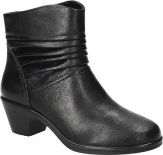 Easy Street Bess Faux Leather Bootie in Black at Nordstrom, Size 8.5