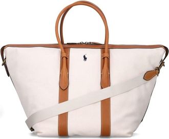 Polo Ralph Lauren Canvas Leather Xl Tote