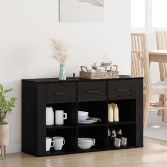 vidaXL vidaXL Credenza Rovere Nero 100 x 30 x 59,5 cm Legno multistrato