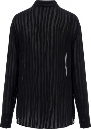 Patrizia Pepe Womens Shirt Devor&eacute; Black Main Fabric: Polyester