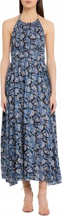 Ulla Johnson Anelise Halter Midi Dress In Zinnia