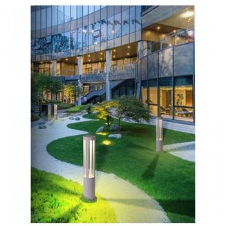 Trade Shop Trade Shop Traesio - Lampione Giardino Lampada 12w Led Terra Esterno Lampioncino Vialetti Bianco Es28 - -Bianco Caldo