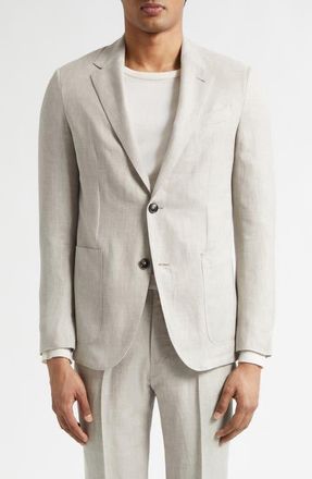 Ermenegildo Zegna Natural Wool, Linen & Silk Sport Coat in Light Beige at Nordstrom, Size 40 Us