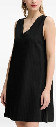 Marc O'Polo Abito corto smanicato gessato - Nero