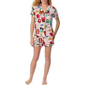Kate Spade New York print short pajamas in Pink Print at Nordstrom, Size X-Small