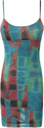 Generic Womens Fashion Sweet Plaid Print Stretch Mesh Dress-as3-Asian size-S