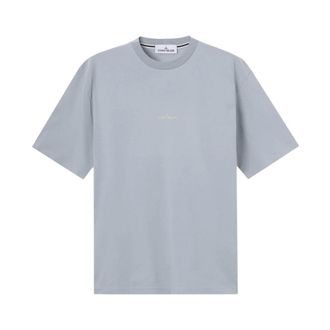 Stone Island Combed Cotton Jersey T-shirt - male - Stone Island - T-Shirts - Gray - XL - Tops