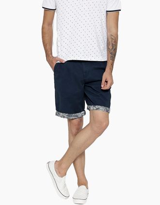 Threadbare Mens THREADBARE Mens Chino Shorts Cotton Knee Length Summer Bermuda Casual Shorts NEW - Navy - Size: 30/32