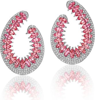 Hueb 18K Gold Mirage Frontal Hoop Earrings in White Gold at Nordstrom