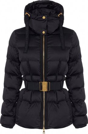Elisabetta Franchi Down Jacket In Voile Fabric