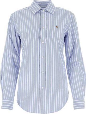 Ralph Lauren Light Blue Stripes Logo Shirt