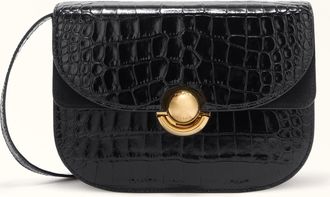 Furla Sfera Borsa A Tracolla S Nero Nero Vitello Stampa Cocco + Camoscio Donna