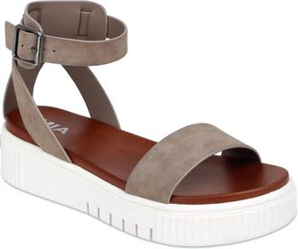 Mia Shoes Womens Lunna Platform Sandals In Stone