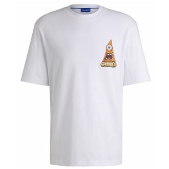 HUGO BOSS Heren Nizzerio Pizza T-Shirt (Wit)