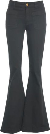 Seafarer Wide Trousers, female, Black, W25, High-Waisted Flared Trousers