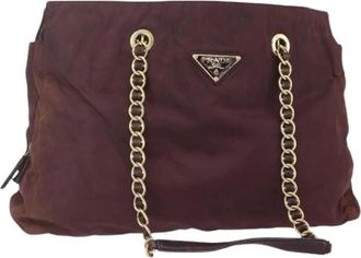 Prada Pre-owned Shoulder Bags, female, Red, Size: ONE SIZE Pre-owned Nylon Vintage Shoulder Bag