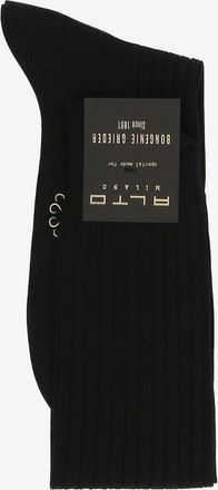 Alto Milano Lange Str&uuml;mpfe aus gerippter Wolle