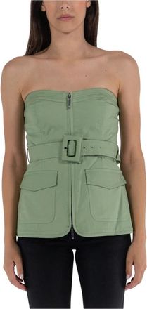 SIMKHAI Tops, Dames, Groen, S, Katoen, Elettra Bustier Top