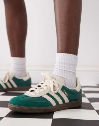 adidas Originals Samba OG - Sneakers verdi e beige-Verde