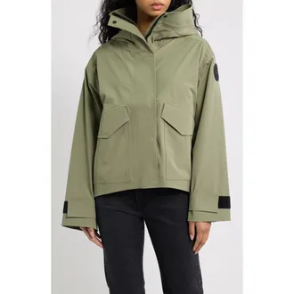 Canada Goose Tofino Hooded Rain Jacket in Vireo Green-Vert Vireo at Nordstrom, Size X-Large