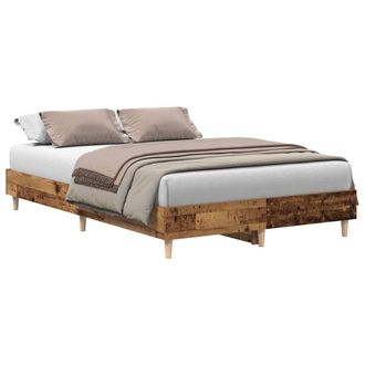 Berkfield Home Bed Frame No Mattress Old Wood 135x190 cm Double Engineered Wood in Brown