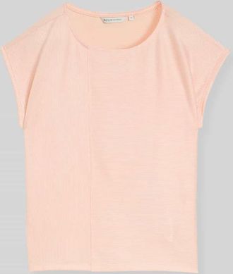 Tom Tailor Denim Relaxed Fit T-Shirt mit Rundhals Ausschnitt in Apricot, Gr&ouml;&szlig;e XS
