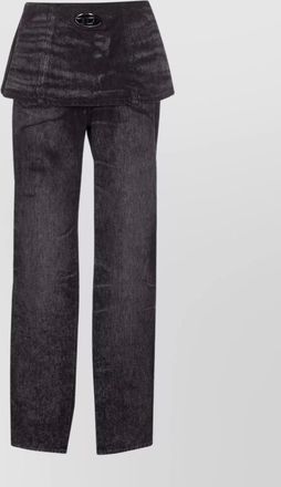 Diesel high waist flared textured trousers