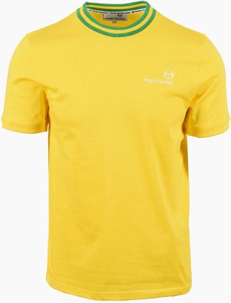 Sergio Tacchini Mens SERGIO TACCHINI RAINER T-SHIRT CYBER YELLOW/FERN GREEN - Size: 38