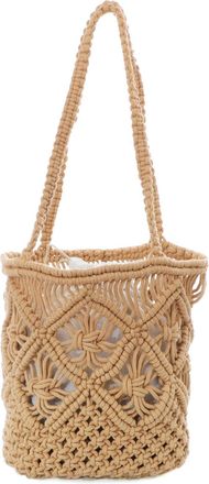 Adornia Natural Raffia Crochet Tote