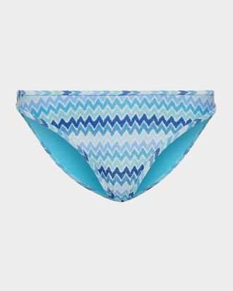 Ramy Brook Chevron Isla Bikini Bottoms
