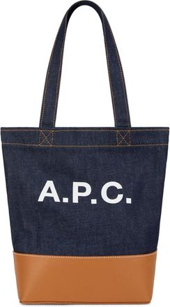A.P.C. Tote Bag met Logo - Dames - Shoppers - Blauw - ONE Size - Katoen - Tassen