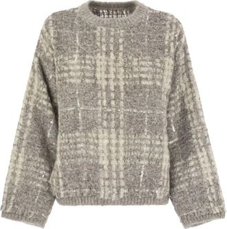 Brunello Cucinelli Maglione con paillettes - Grigio
